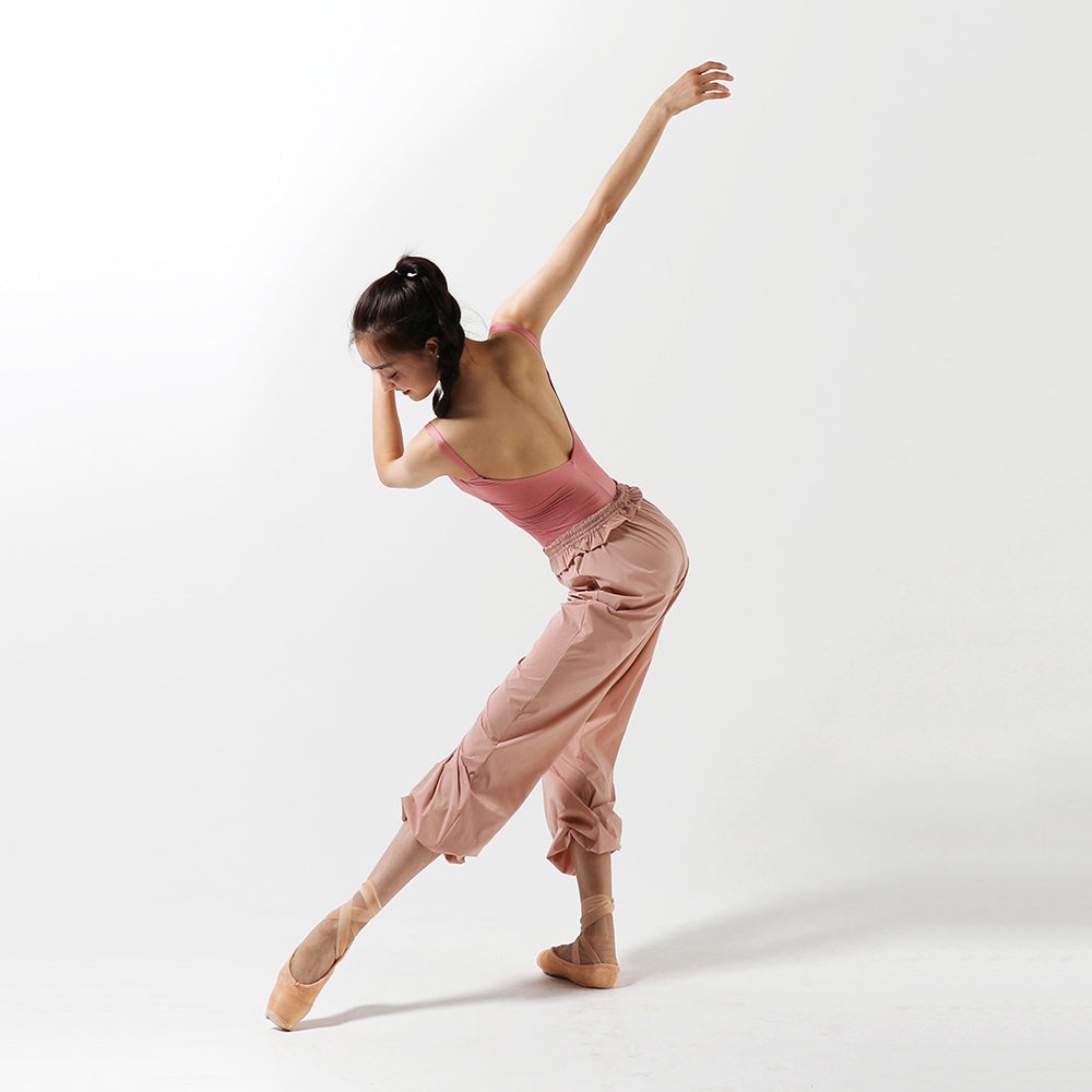 女士粉色芭蕾舞热身裤
