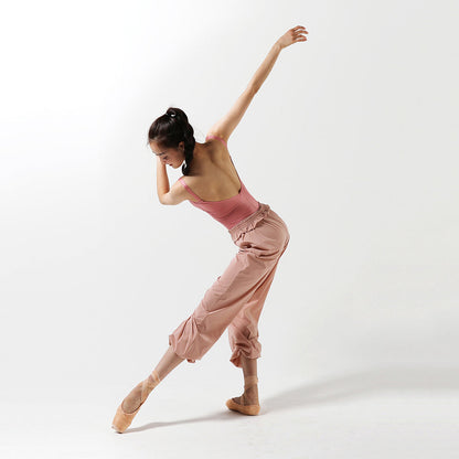 女士粉色芭蕾舞热身裤