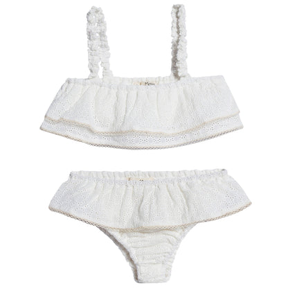 Girls White "Bluna" Bikini