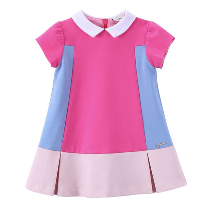 Baby Girls Multicolor Peter Pan Collar Dress
