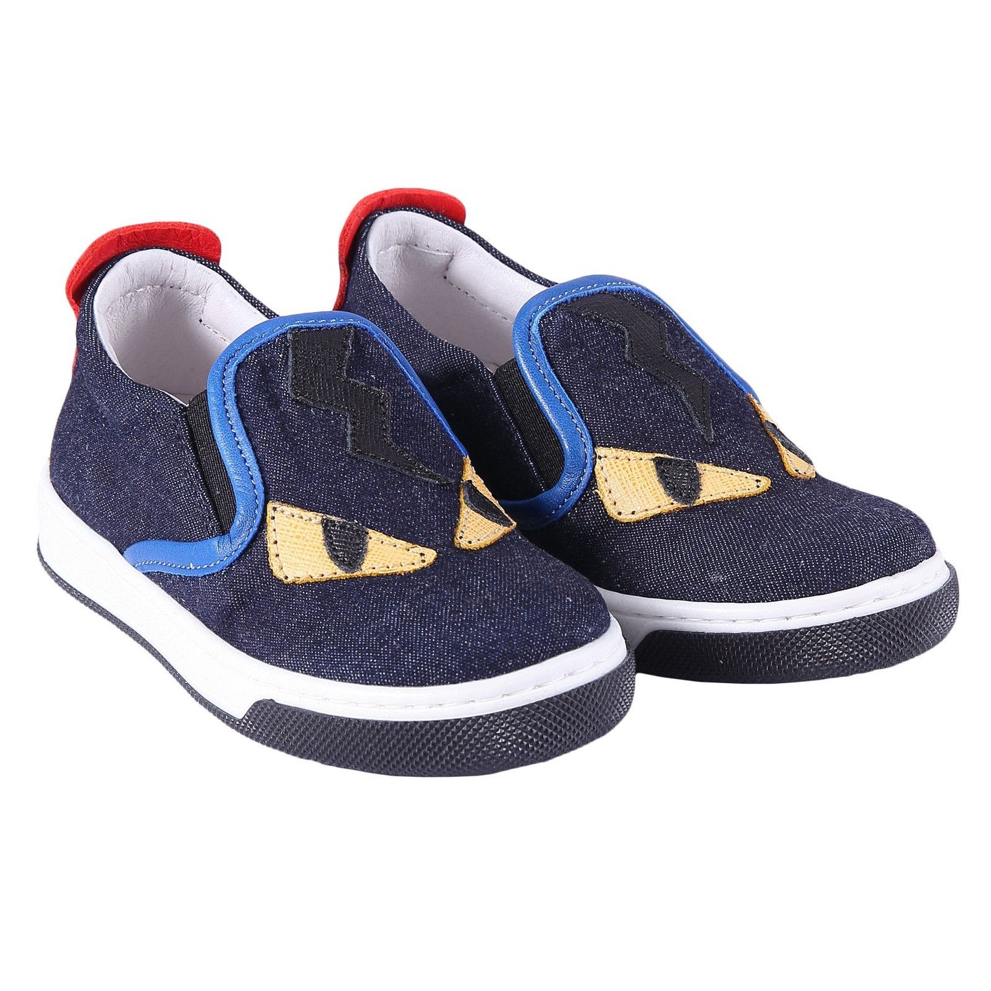 Boys Blue 'Monster' Surface Cotton Trainers