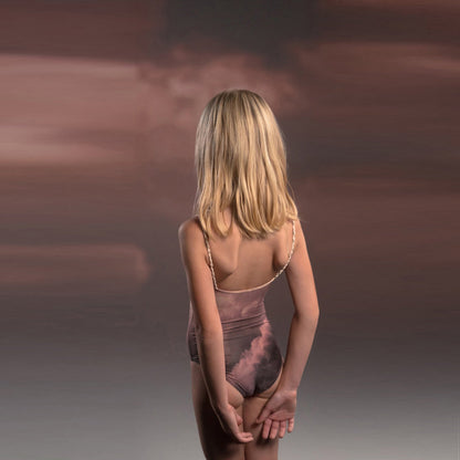 女童灰粉色芭蕾舞连体衣(J202LE02VL/sunrise)