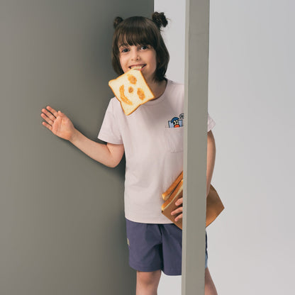 亲子款藕粉色速干短袖T恤