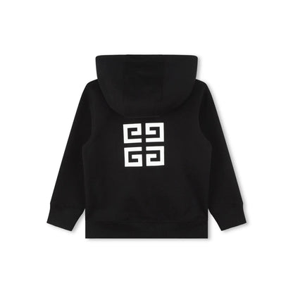 男童黑色Logo拉链上衣