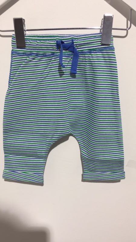 Baby Boys Green Ray Stripes Cotton Trousers