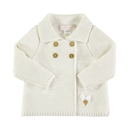 Baby White Cotton Cardigan