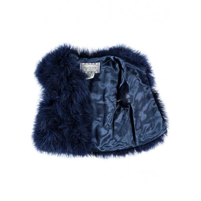 Girls Navy Turkey Feather Jacket