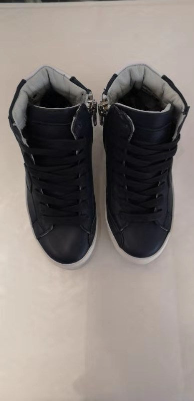Boys Blue Genuine Leather Shoes