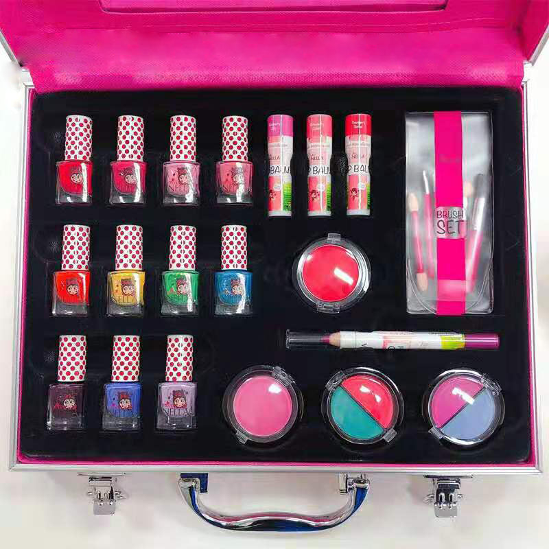 女童粉色化妆箱