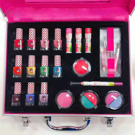 女童粉色化妆箱