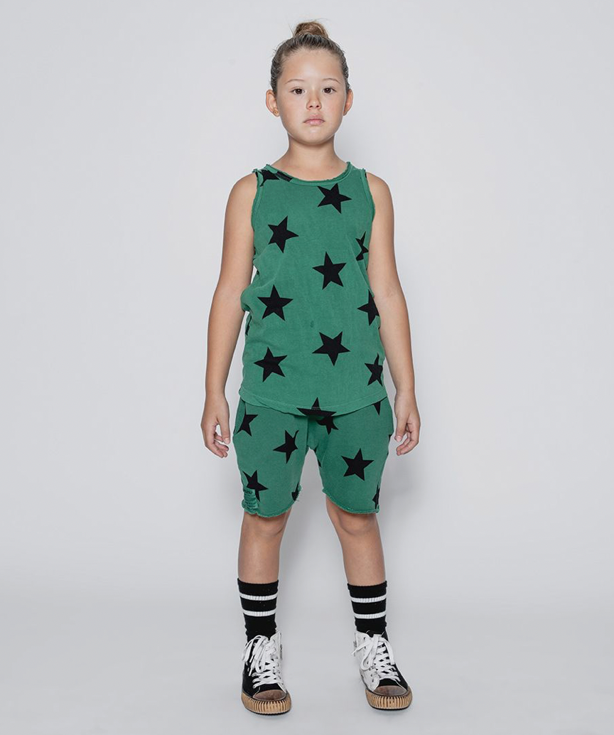 儿童绿色棉短裤