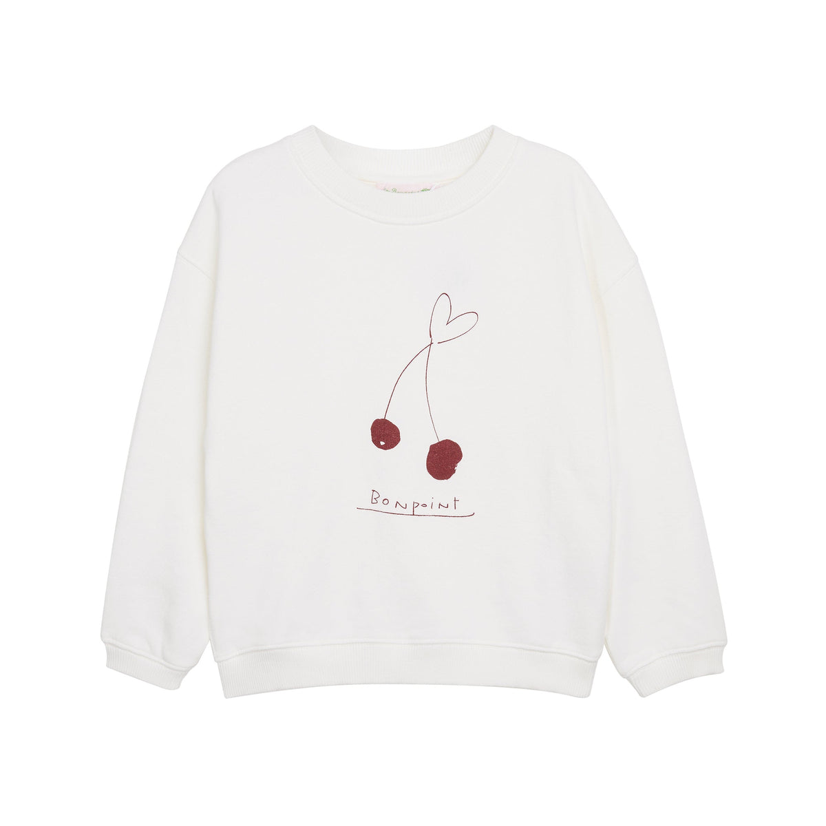 女童白色Logo棉卫衣
