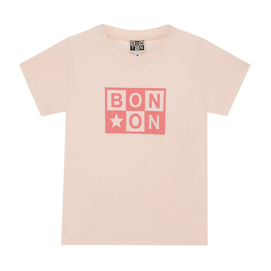 女童粉色Logo棉T恤
