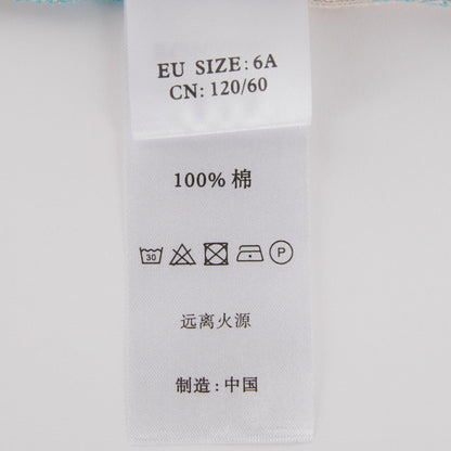 女童蓝色心形毛衣