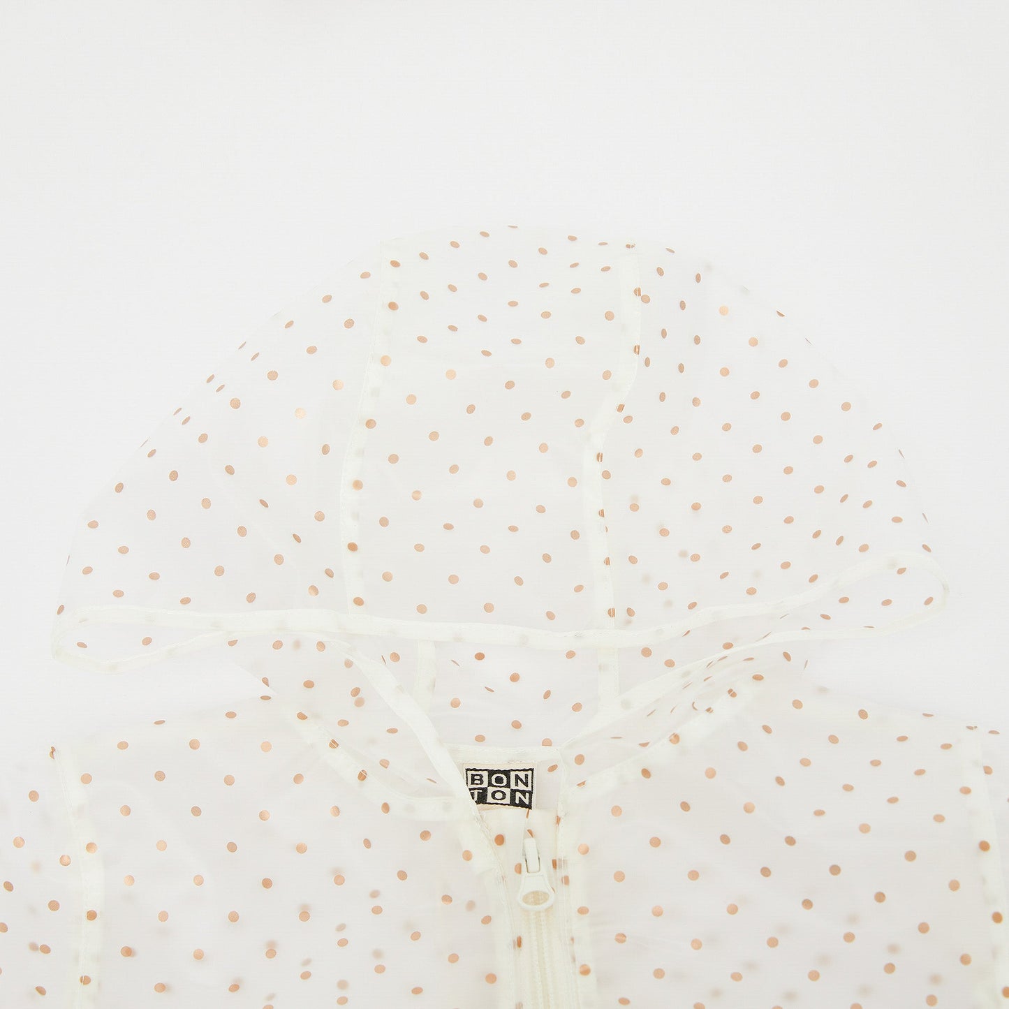 女童白色圆点雨衣