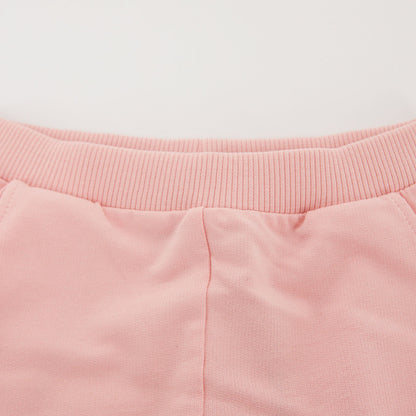 婴儿粉色棉长裤