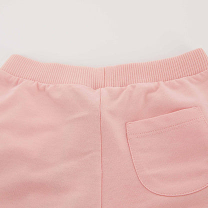 婴儿粉色棉长裤