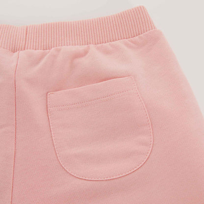 婴儿粉色棉长裤