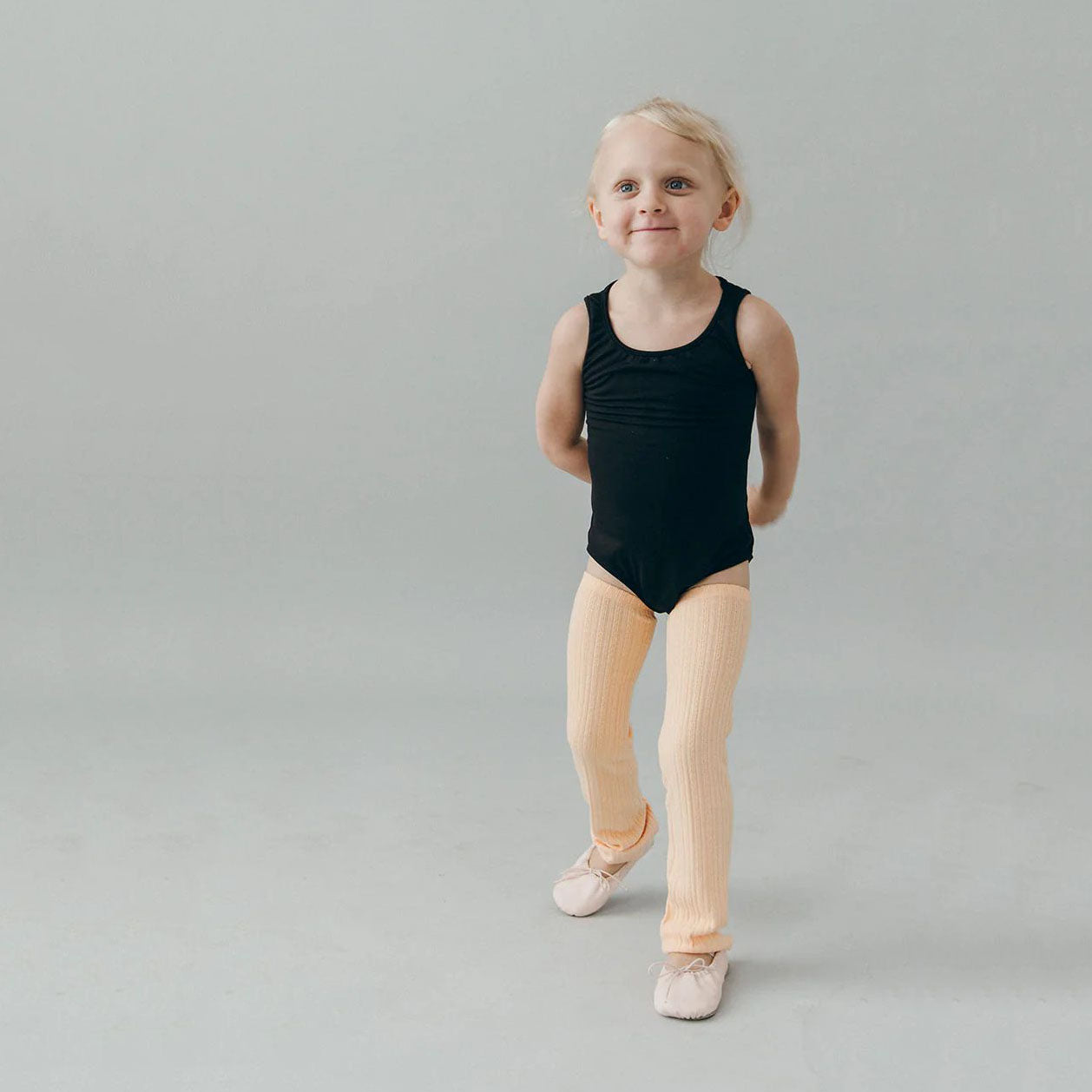 儿童桃粉色芭蕾舞护腿(Adela - KIDS leg warmers)