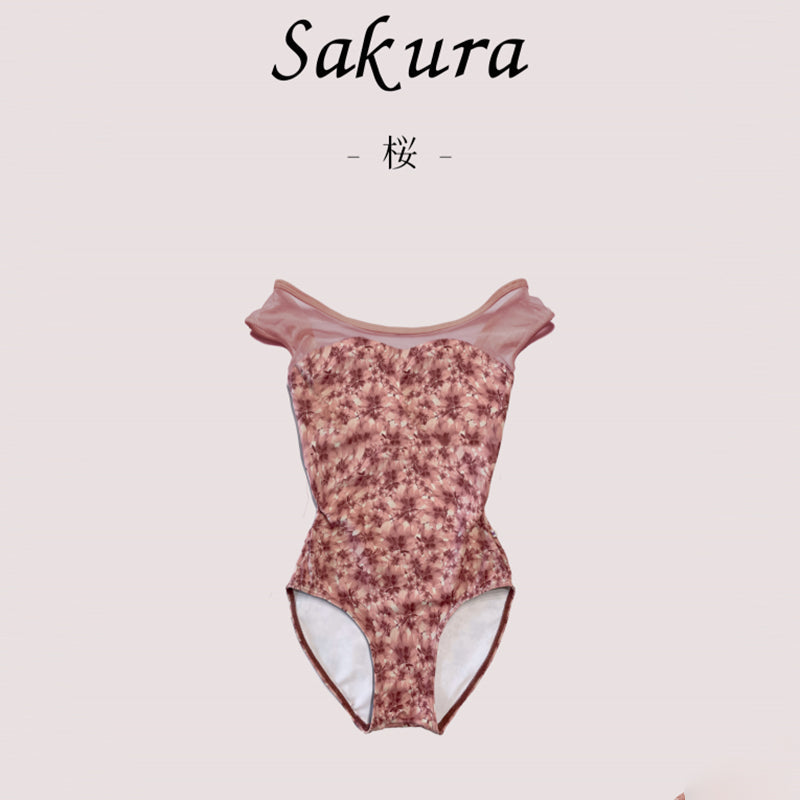 女童粉色"Sakura"芭蕾舞连体衣(高叉184531538HL/Plie/Moss pink)
