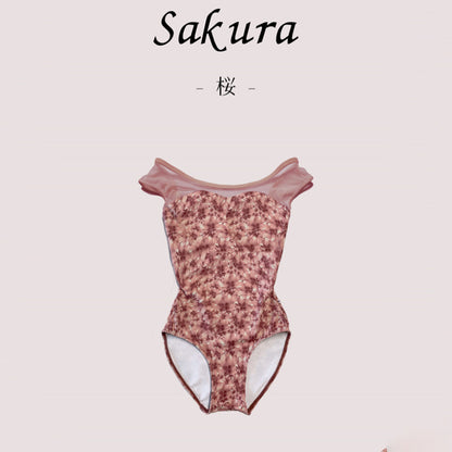 女童粉色"Sakura"芭蕾舞连体衣(高叉184531538HL/Plie/Moss pink)