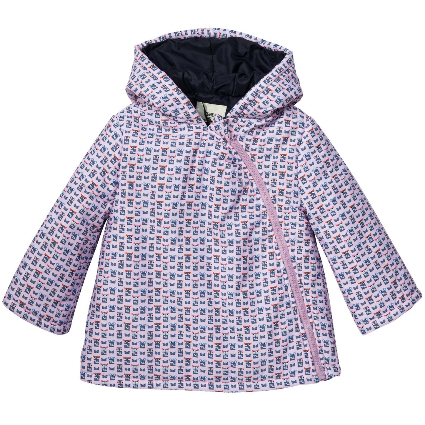 Baby Purple&Mulitcolors 'FF Monster' Printed Jacket
