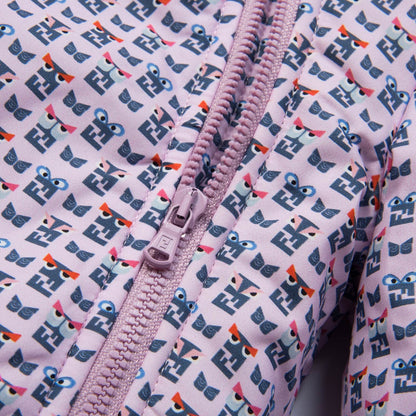 Baby Purple&Mulitcolors 'FF Monster' Printed Jacket