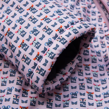 Baby Purple&Mulitcolors 'FF Monster' Printed Jacket
