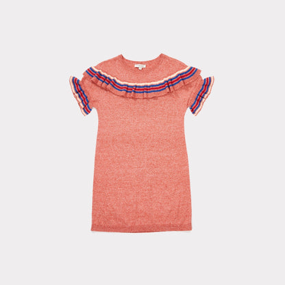 Girls Strawberry Cotton Knitwear Dress