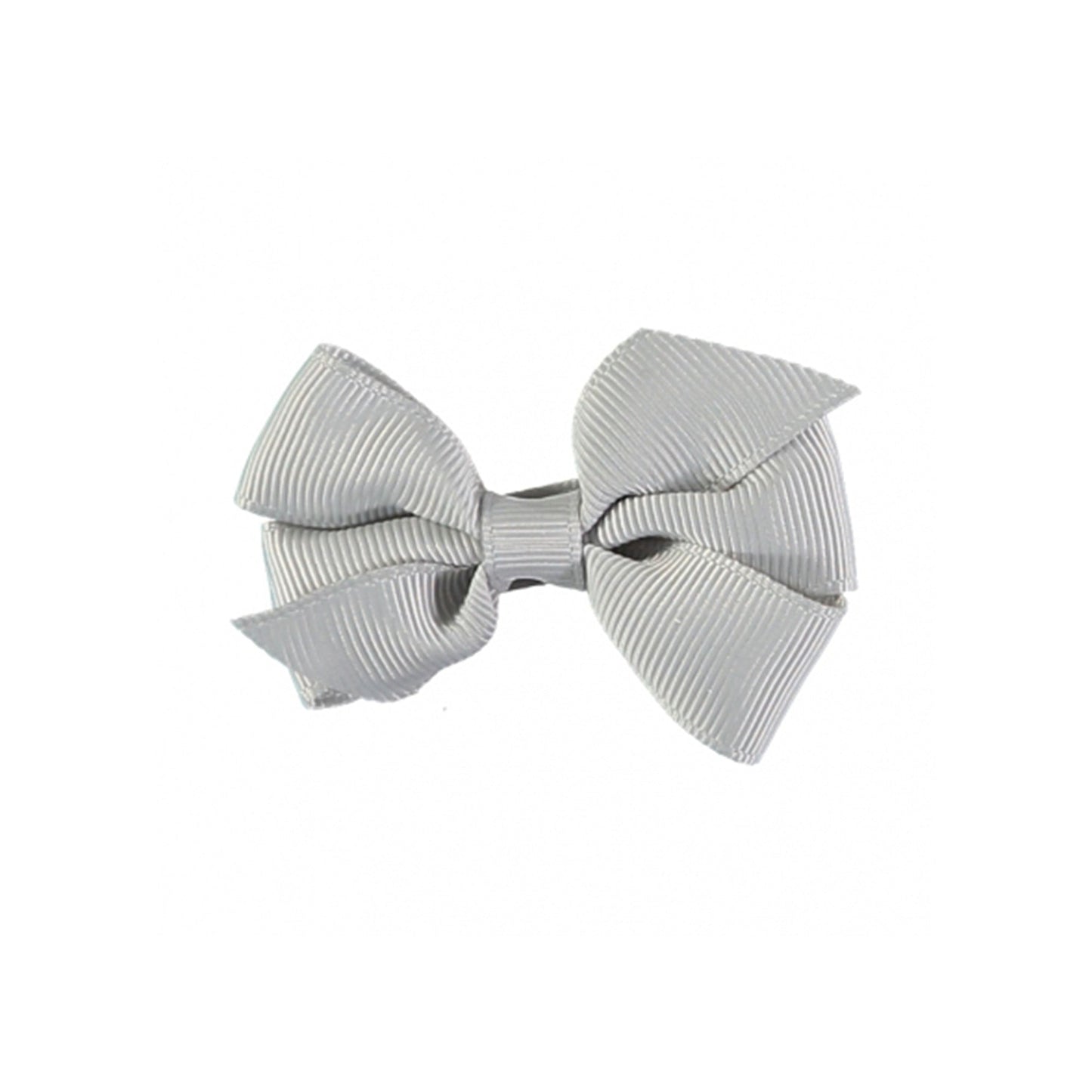 Girls Silver Grosgrain Hair Clip