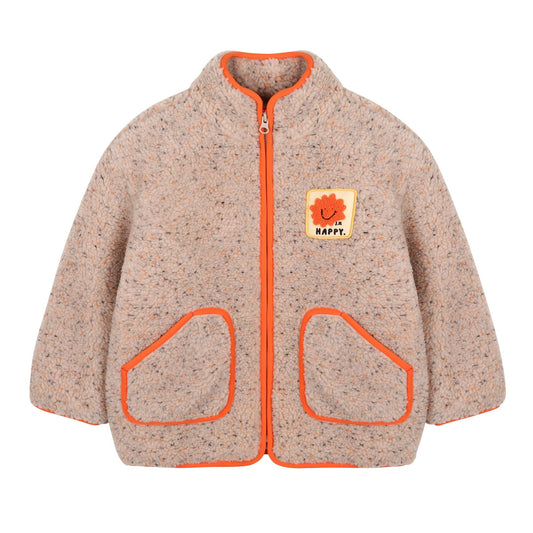 儿童米色摇粒绒棉服
