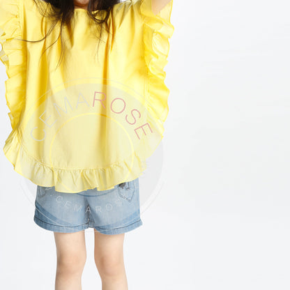Girls Yellow Cotton Top
