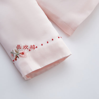 女童粉色"朱玉"夹棉上衣