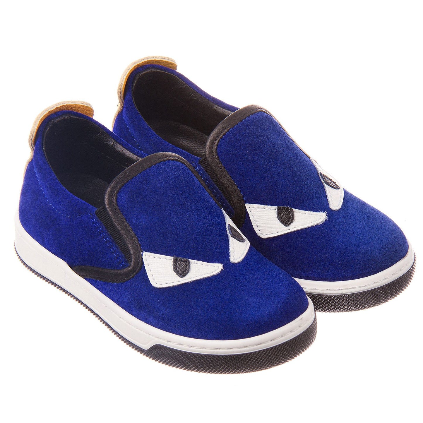Boys&Girls Blue Suede Monster Trainers