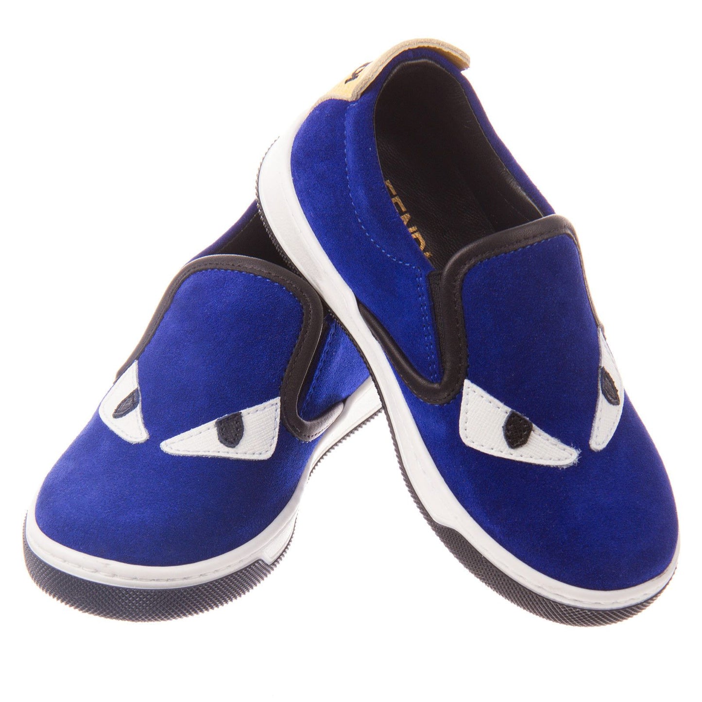 Boys&Girls Blue Suede Monster Trainers