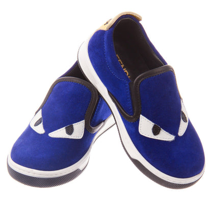 Boys&Girls Blue Suede Monster Trainers