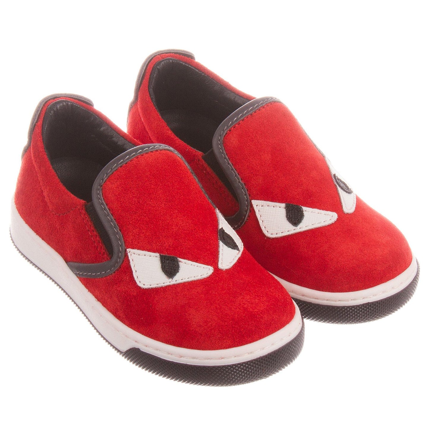 Boys&Girls Red Suede Monster Trainers