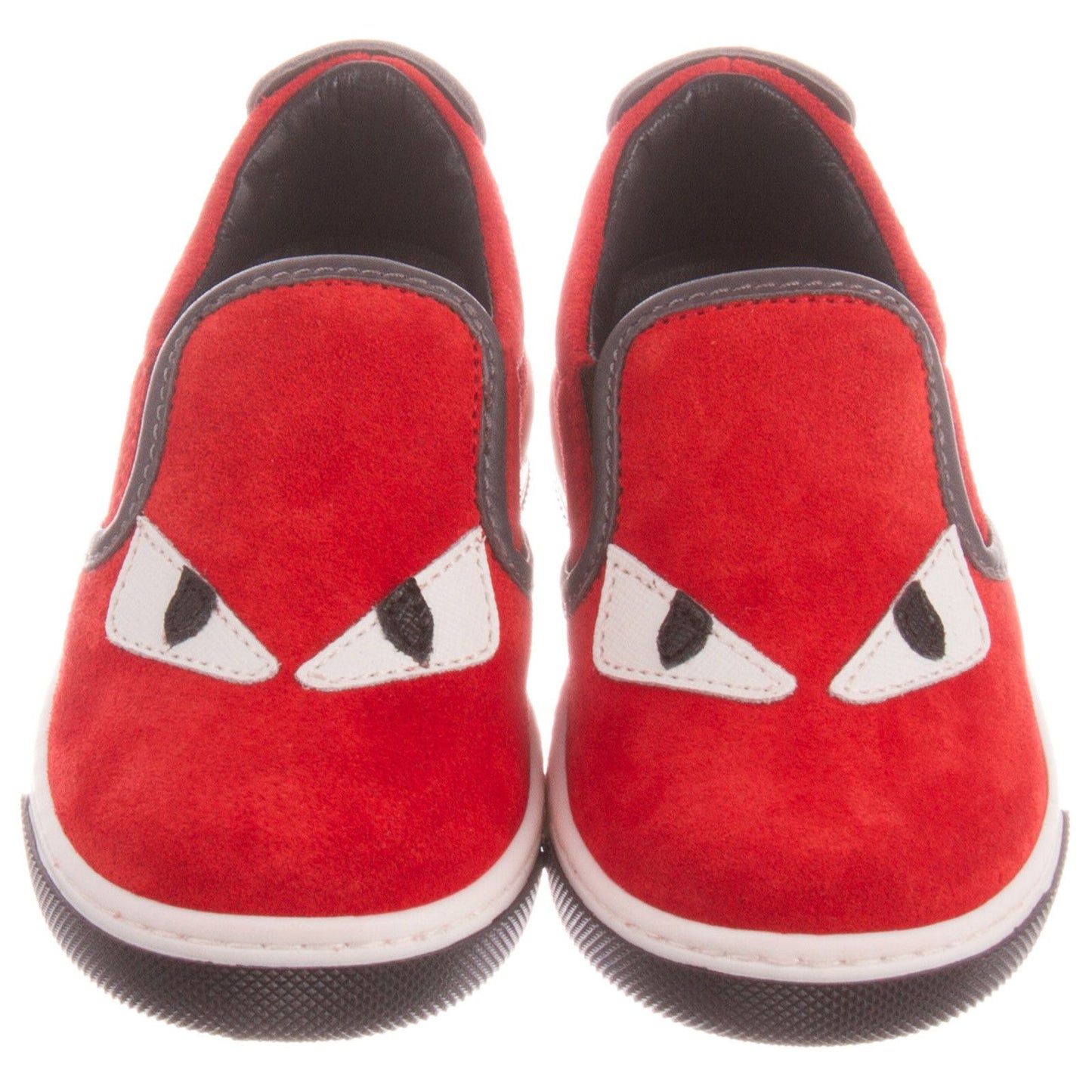 Boys&Girls Red Suede Monster Trainers