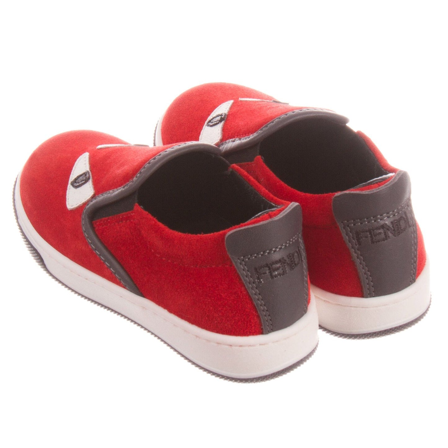 Boys&Girls Red Suede Monster Trainers