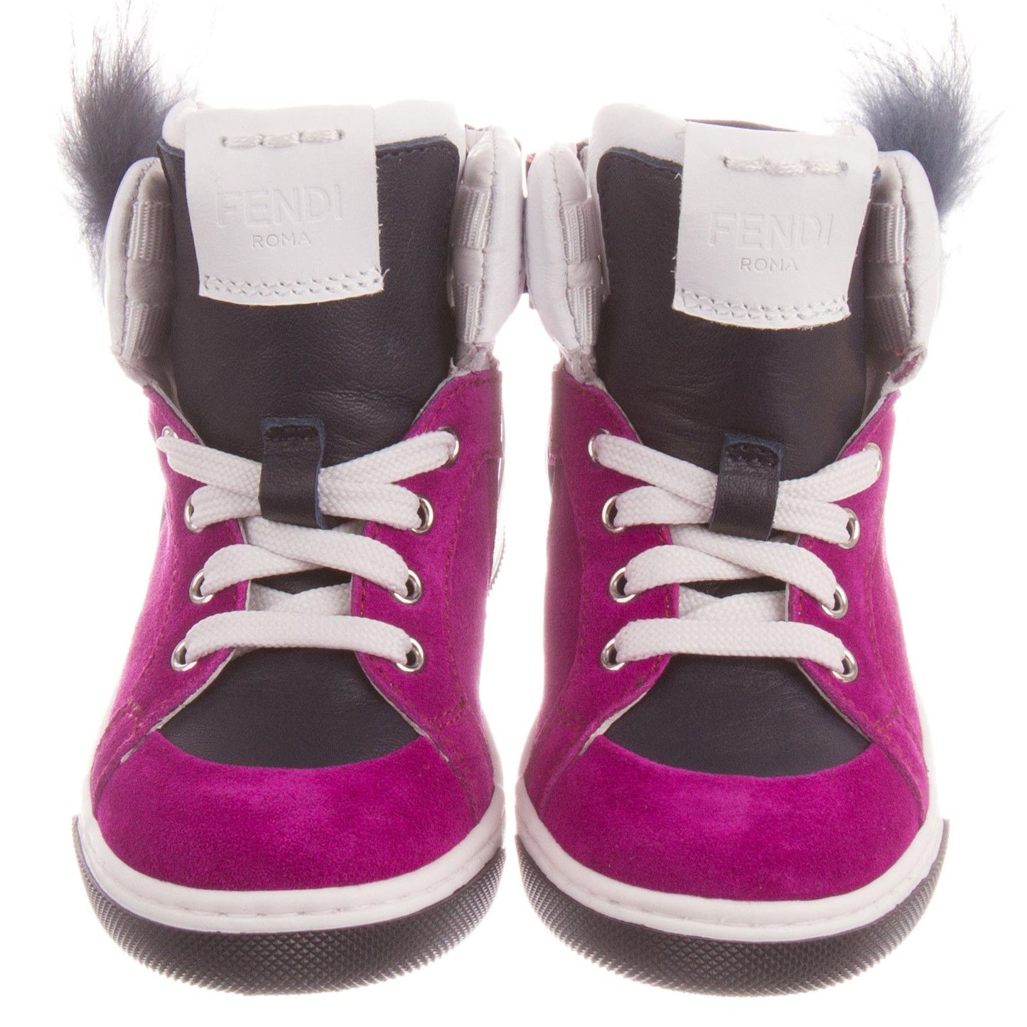 Boys&Girls Purple Suede High-top Trainers With Fur