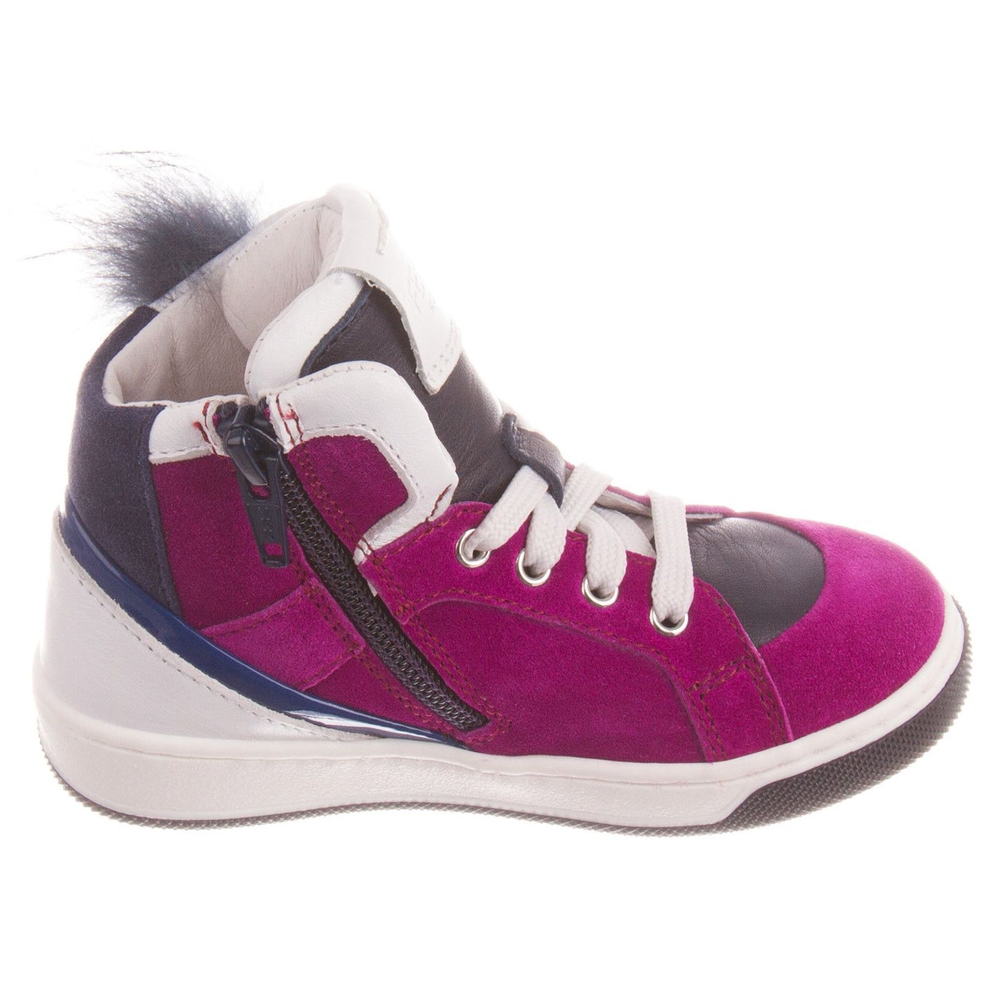 Boys&Girls Purple Suede High-top Trainers With Fur