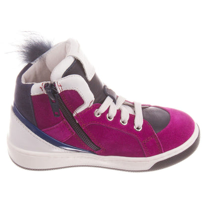 Boys&Girls Purple Suede High-top Trainers With Fur