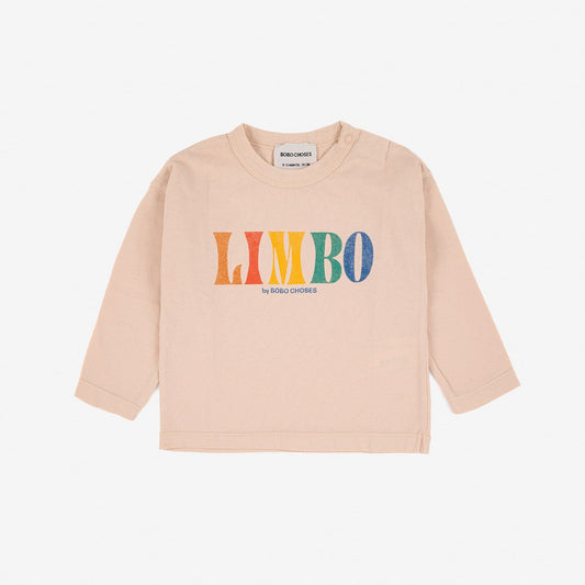 婴儿浅粉色Logo棉T恤