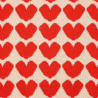 女婴米色心形毛衣