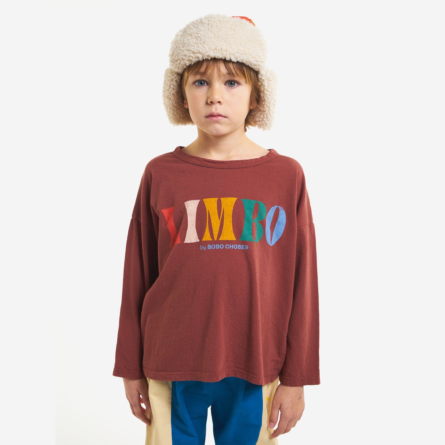 儿童深红色Logo棉T恤