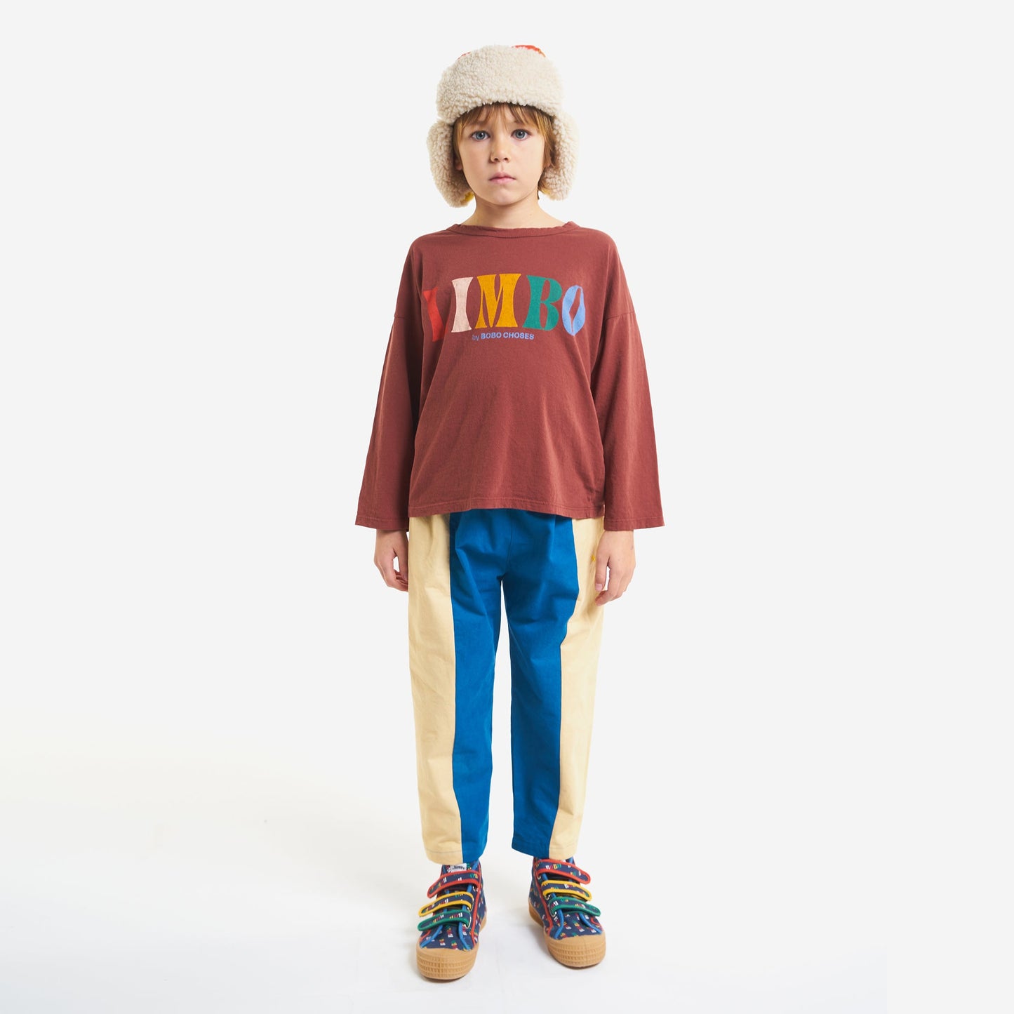 儿童深红色Logo棉T恤