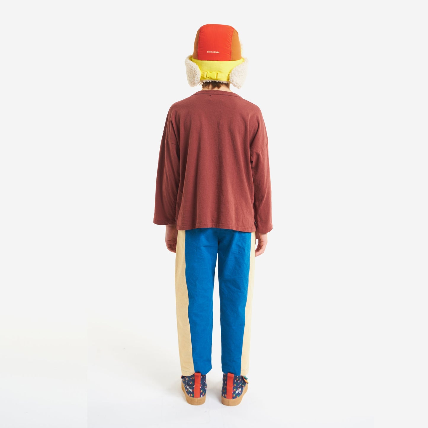 儿童深红色Logo棉T恤