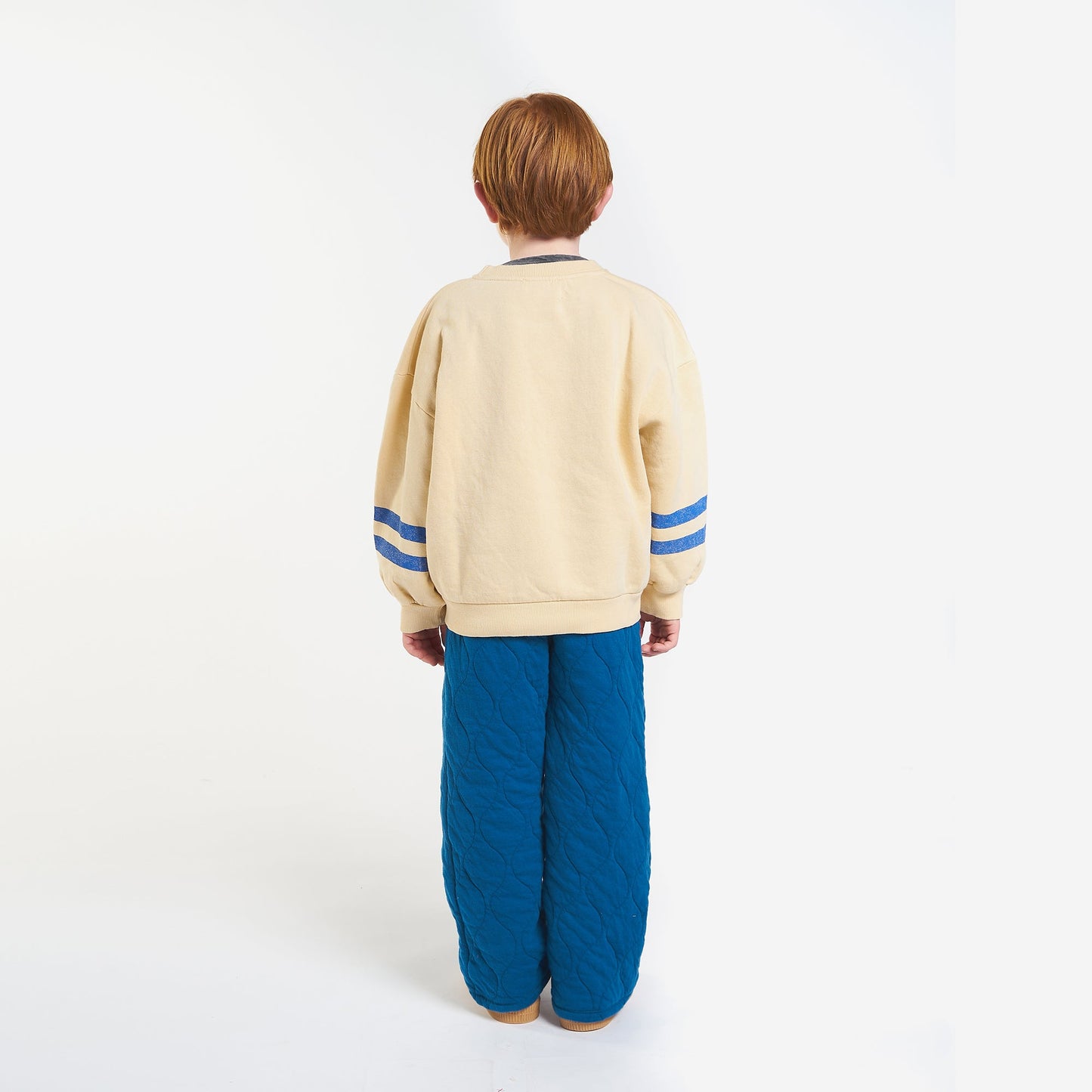 儿童米色印花棉卫衣