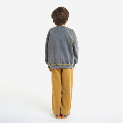 儿童灰色Logo棉卫衣