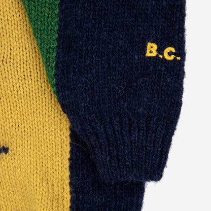 儿童藏青色羊毛开衫